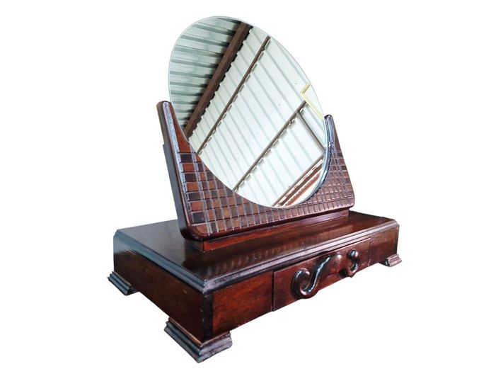 Art Deco Vanity Table Top Mirror Drawer Stand