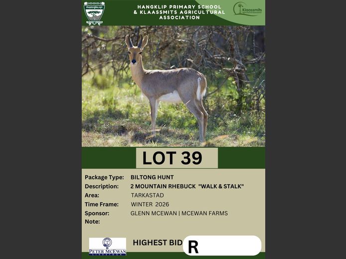 BILTONG HUNT | MCEWAN FARMS