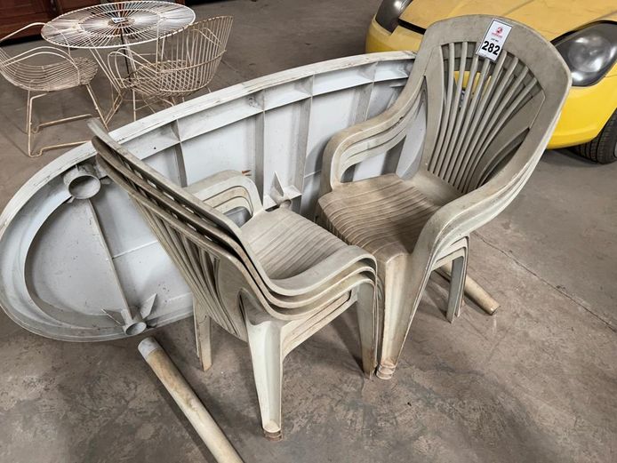 Plastic patio set