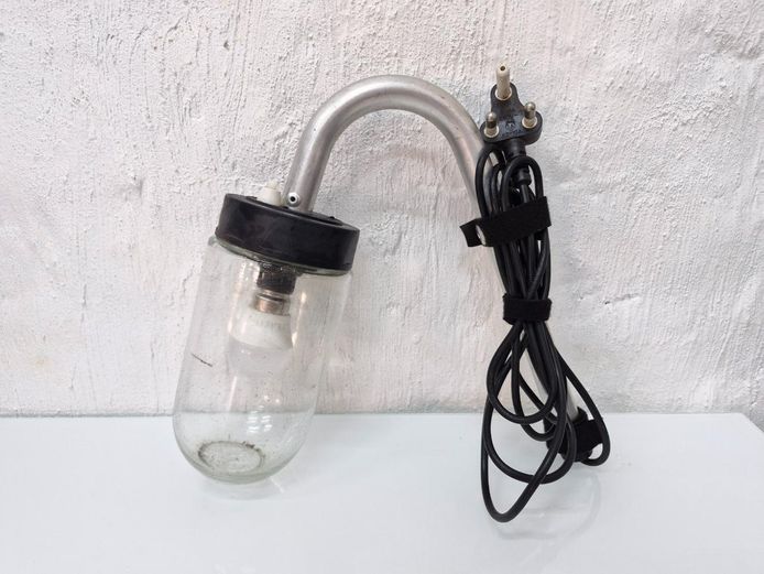 Vintage WACO Model TZ Industrial Bulkhead Wall Light
