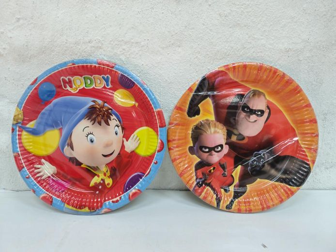 Set of Noddy & The Incredibles Parthy Theme Paper Plates - 10 Per Pack