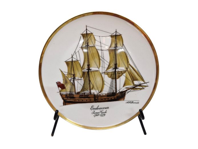 Limited Edition Heritage Porcelain "Endeavour" Collector Plate by A.H. Barrett