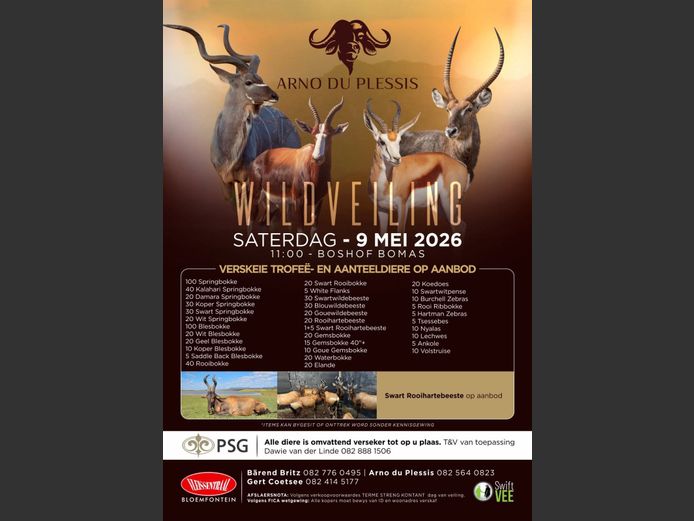 ARNO DU PLESSIS WILDVEILING