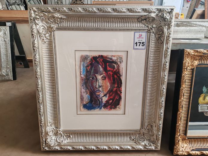 "Young African woman" Painting - Hennie Niemann (STC)