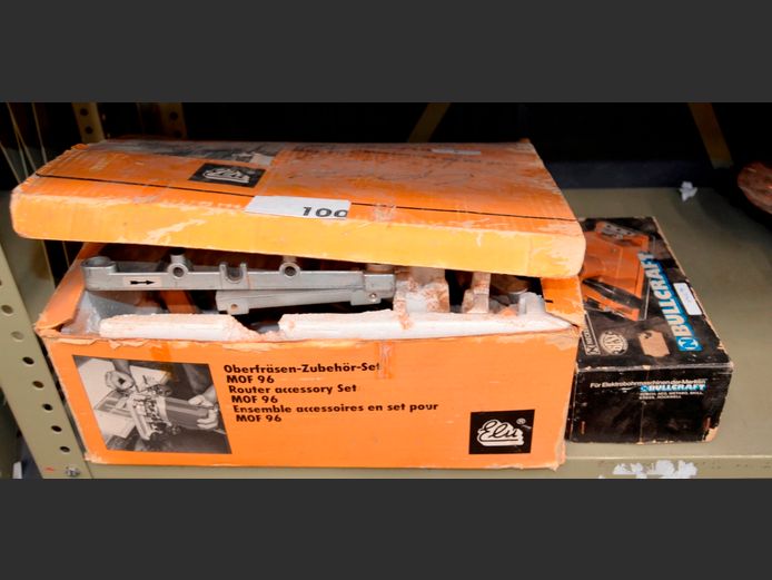 ELU ROUTER ACCESSORY SET & BULLCRAFT VIBRATING SANDER ATTACHMENT