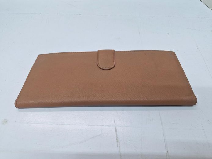 Genuine Tan Leather Long Travel Wallet Organizer (Brand New)