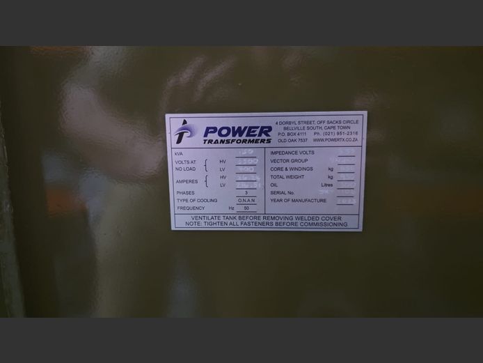 TRANSFORMER, DUAL, 150 KVA, 3300 V -400 V