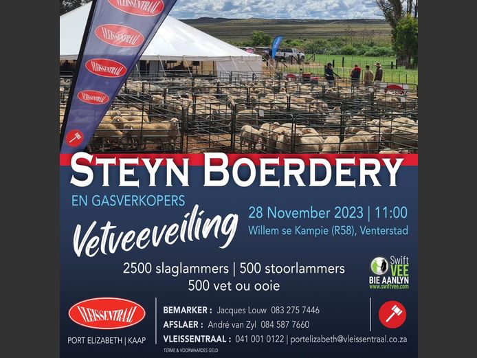 STEYN BOERDERY EN GASVERKOPERS VETVEE KERSVEILING