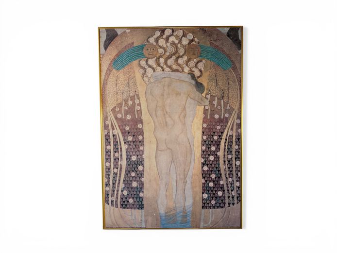 Framed Gustav Klimt Style Prints – “Beethoven Frieze” & “Water Serpents” (Set of 2)