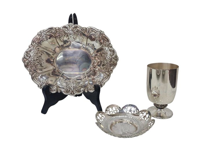 Vintage Silver-Plated Tableware Set - 3 Pieces