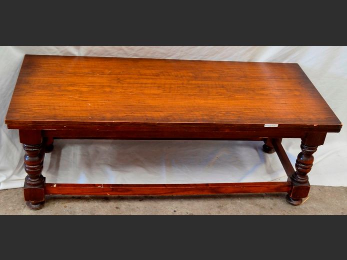 IMBUIA FINISH RECTANGULAR COFFEE TABLE, 109 x 47 x 40cm