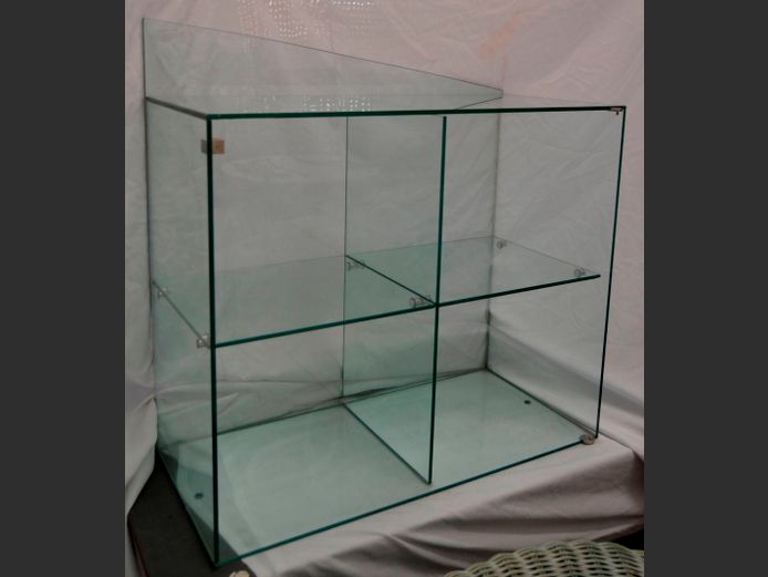 OPEN GLASS DISPLAY CABINET, 84 x 39 x 85cm