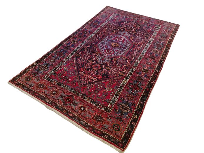 Hand-Knotted Persian Mashhad Carpet