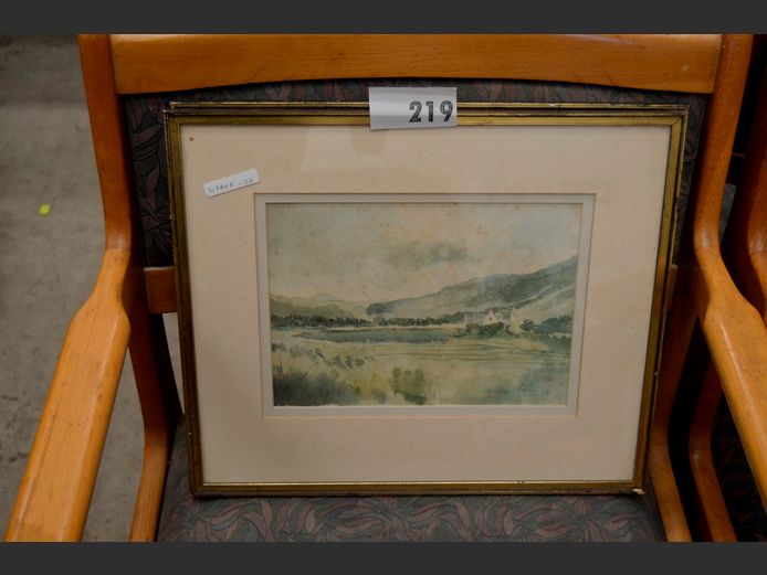 PAIR FRAMED LANDSCAPE PRINTS, 26.5 x 19cm [Foxed]