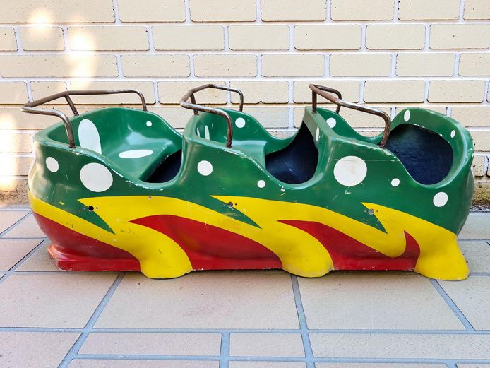 Vintage Fiberglass Fairground Caterpillar Ride Body