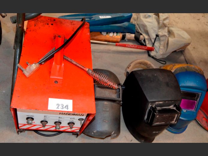 EASIWELD HANDIMAN WELDER WITH HELMETS, etc [No electrodes]
