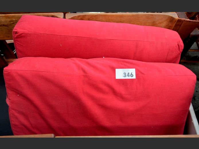 PAIR MAROON BACK REST COUCH CUSHIONS