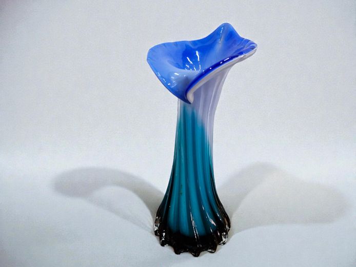 1960s Murano Lily Style Glass Vase