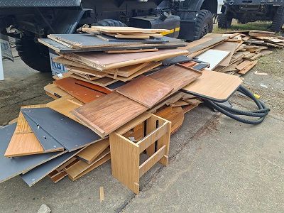 Assorted table top scrap and shelves