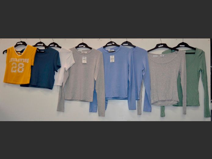 COTTON ON & H & M: LADIES LONG SLEEVE TOPS, MIDRIFF TOPS, etc [Various sizes, mostly small]