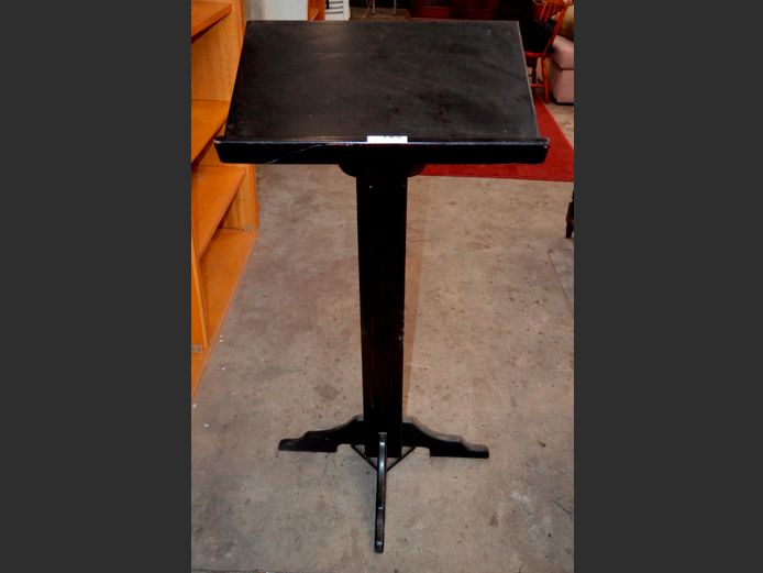 BLACK PAINTED LECTERN, 60 x 41 x 123cm