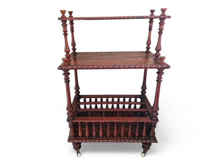 Victorian Walnut Music Canterbury Whatnot