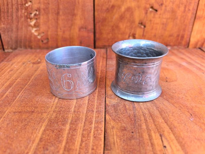 Pair of Engraved Napkin Rings