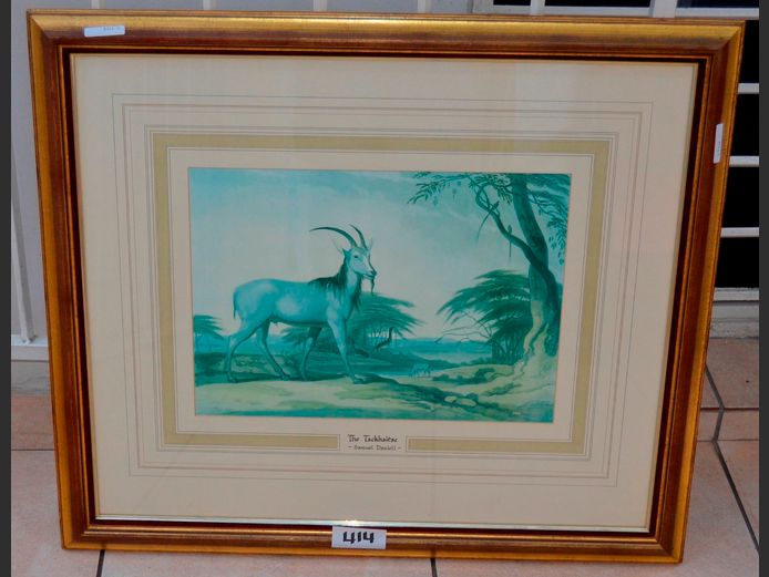 GILT FRAMED PRINT "THE TACKHATSE" BY SAMUEL DANIEL, 45 x 32.5cm