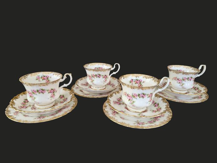 Royal Albert "Dimity Rose" Trios