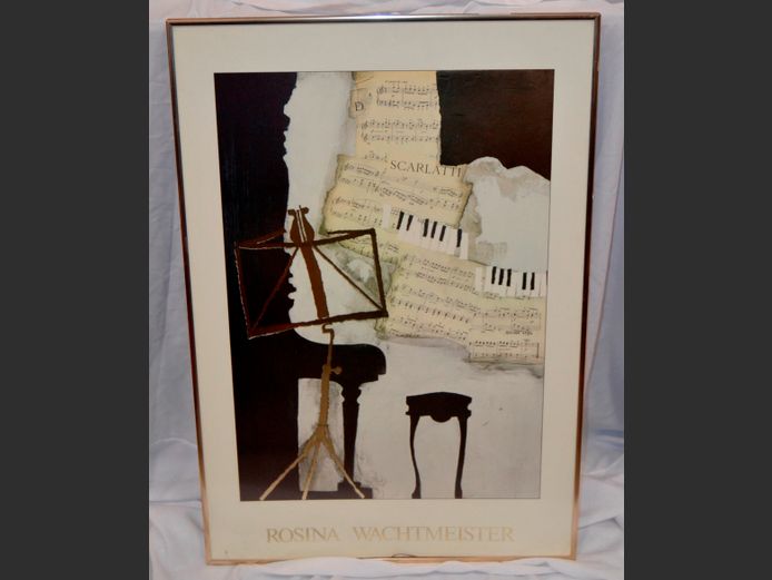 FRAMED MUSICAL PRINT BY ROSINA WACHTMEISTER, 72 x 50cm
