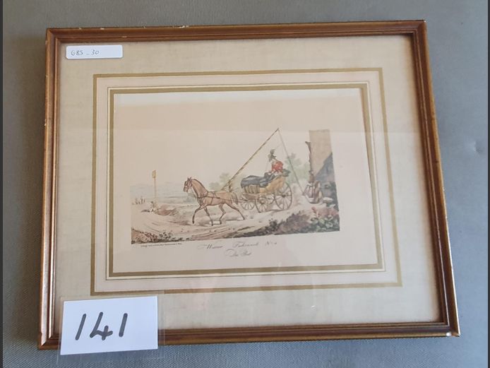 FRAMED PRINT "CARRIAGE", 20.5 x 14.5cm