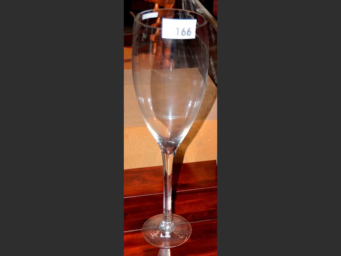LARGE WINE GLASS SHAPED VASE, 15.5cm Diameter x 60cm High