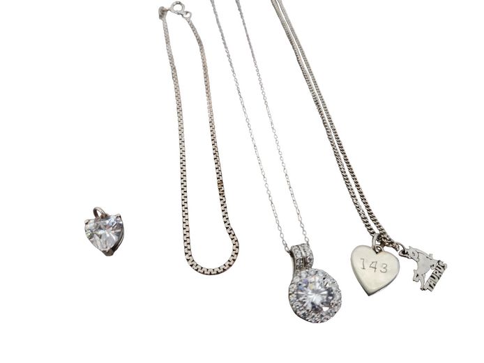 Sterling Silver Assorted Necklace and Pendant Group