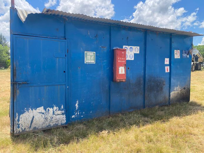 6 m steel container (blue)