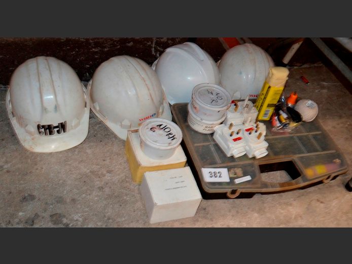 HARD HATS, SCREW ORGANISER, etc