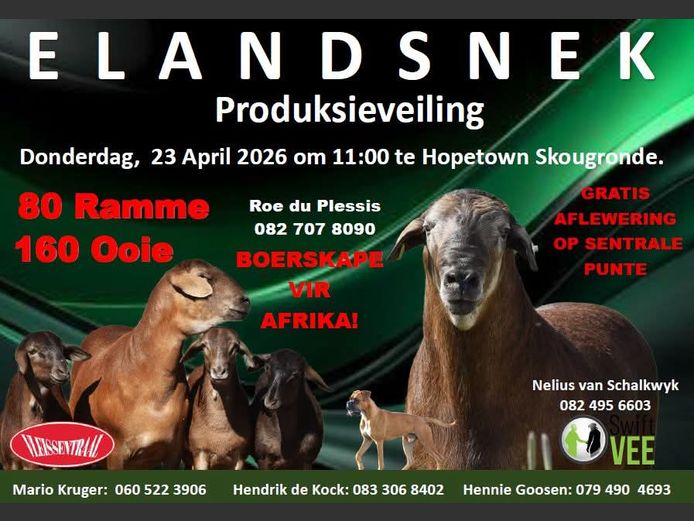 ELANDSNEK MEATMASTER PRODUKSIEVEILING