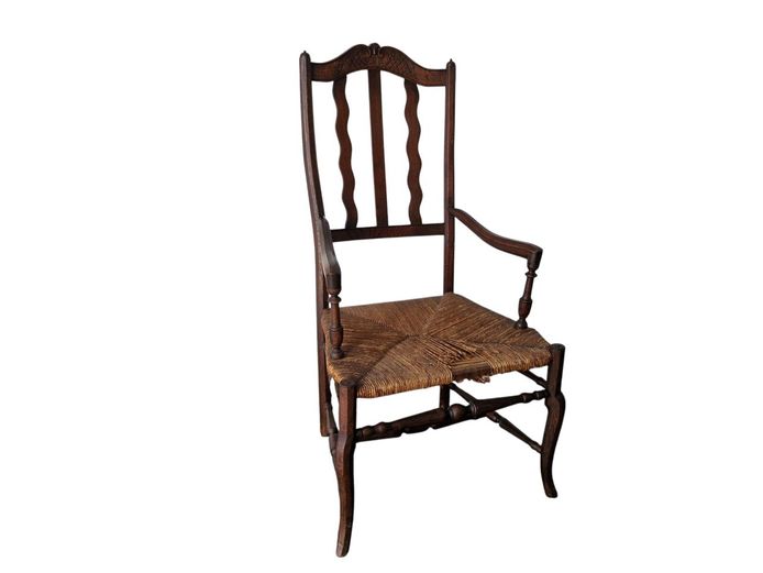 19th Century English Bannister Back Armchair