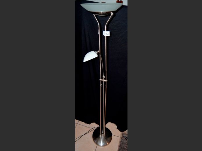 BRUSHED ALUMINIUM UPLIGHTER, 183cm High