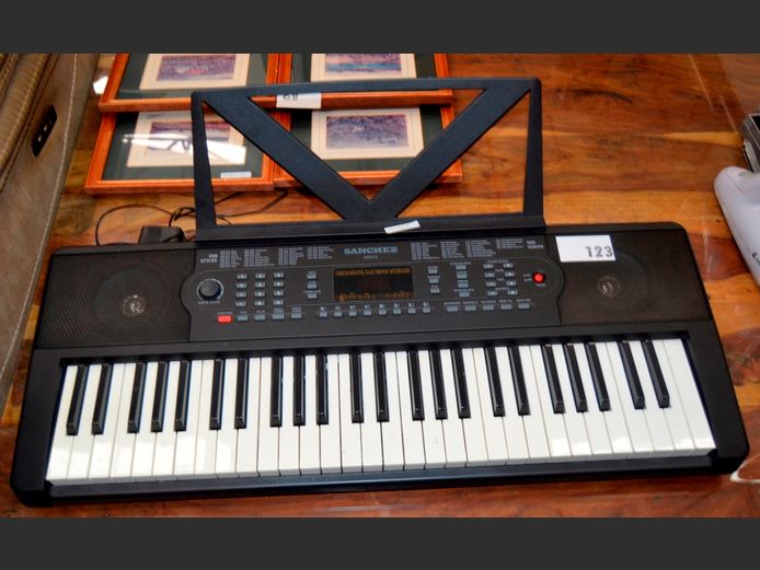 SANCHEZ ARK 15 ELECTRONIC KEYBOARD, 83 x 32cm	 [Switches on, untested further]