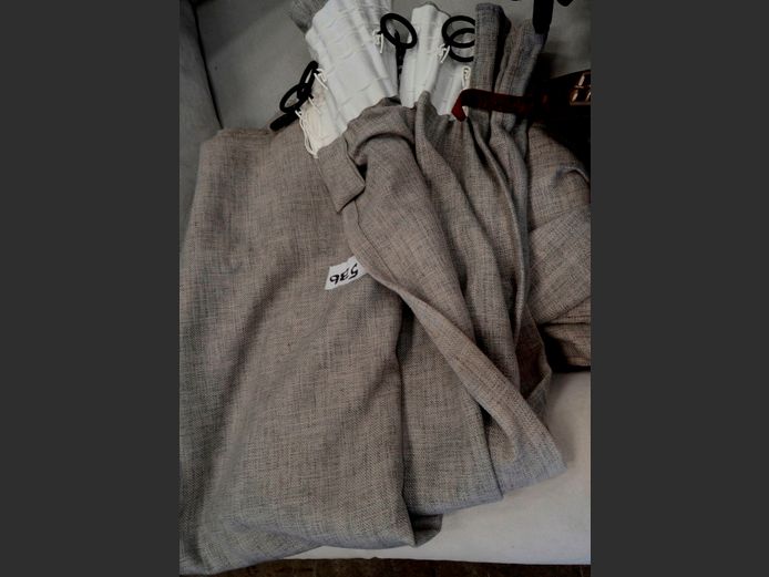 PAIR GREY CURTAINS