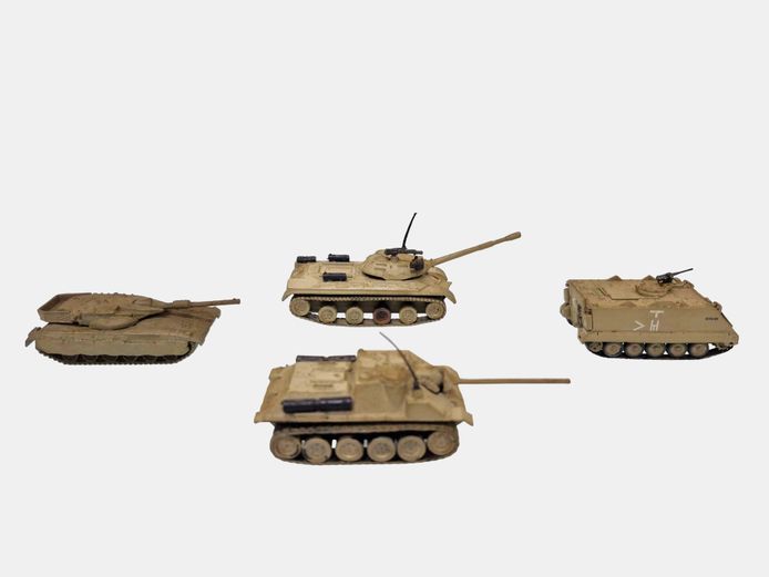 Set of 4 Miniature Diecast Military Vehicles