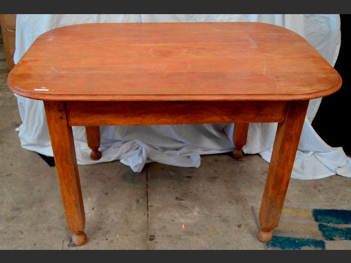 TEAK 4-SEATER KITCHEN TABLE, 120 x 80 x 76cm [Needs some TLC]