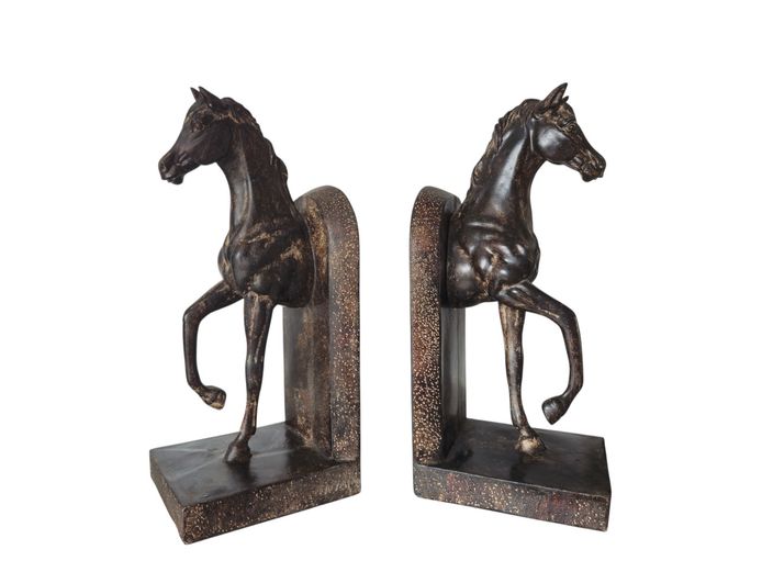 Pair of Neoclassical Style Prancing Horse Bookends