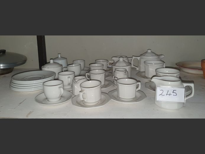 LOT: CONTINENTAL DEMITASSE CUPS, SUACERS, CREAMER, etc