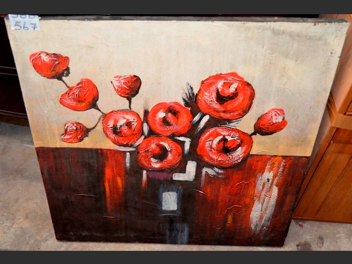 UNFRAMED OIL ON CANVAS, 80 x 80cm