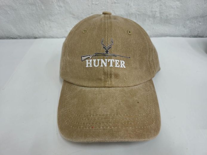 "Hunter" Embroidered Deer & Rifle Baseball Cap