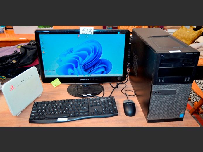 DELL i5, 4th GENERATION PC WITH SAMSUNG 20" LCD MONITOR, KEYBOARD & MOUSE [8GB RAM, 2TB HDD & WINDOWS 11] [Working]