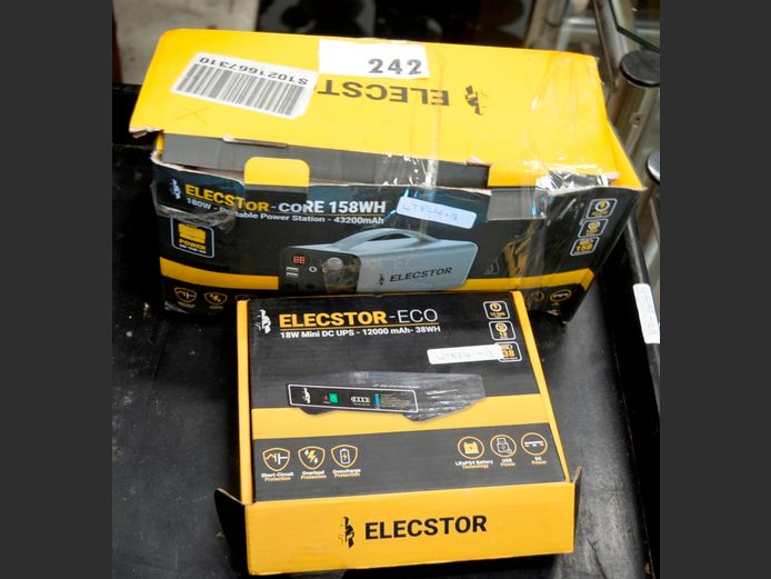 ELECSTOR 158WH POWER STATION & 18W MINI UPS [Untested, no power supply]