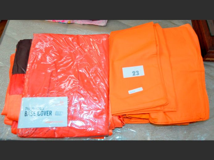 ORANGE CURTAINS, PILLOWCASE, ¾ BASE COVER, etc