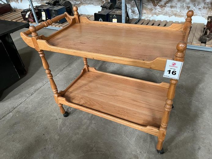 Wooden tea trolley